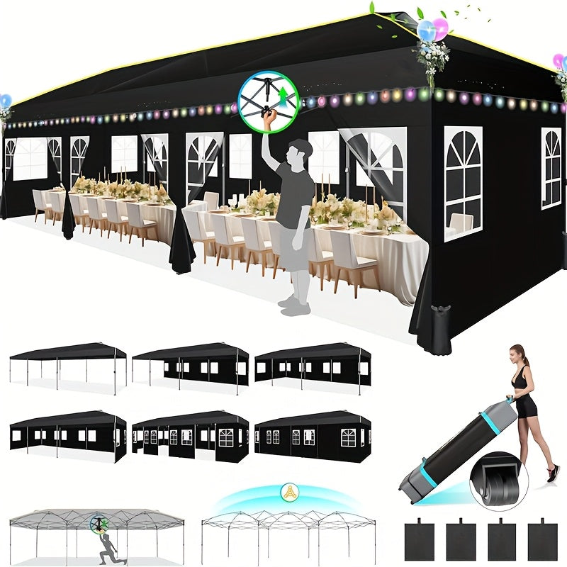 10x30 Pop-Up Canopy with Detachable Side Walls