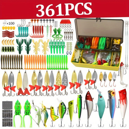 361-Piece Fishing Lure Kit with Tackle Box