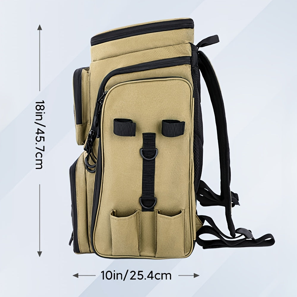 Large Fishing Backpack with Rod Holders