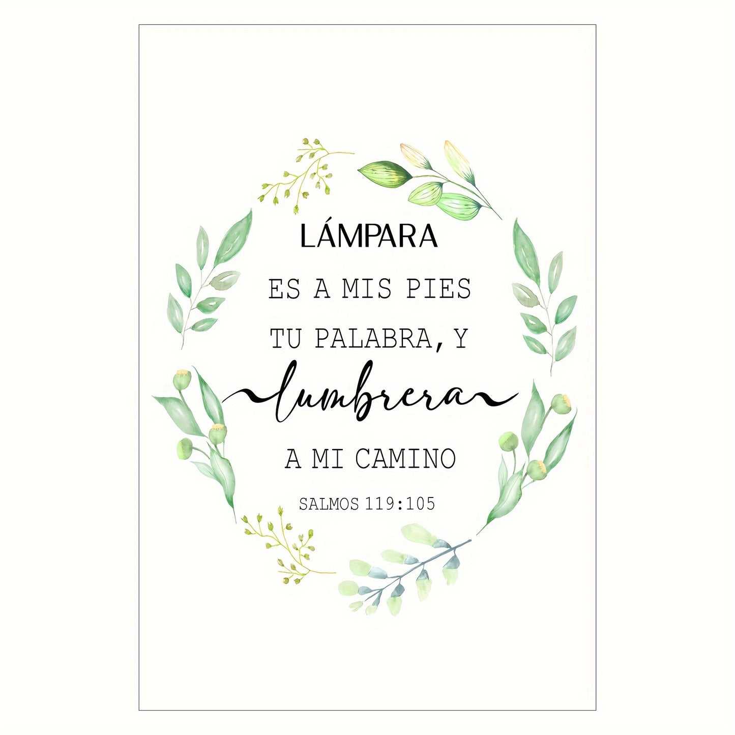 1piece Salmos 119:105, Lampara Es A Mis Pies Tu Palabra, Canvas Art Poster