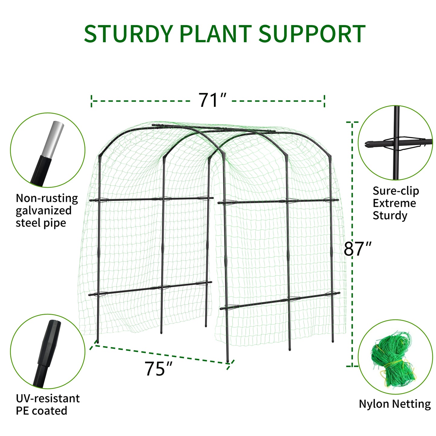 ABORON Tall Garden Arch Trellis