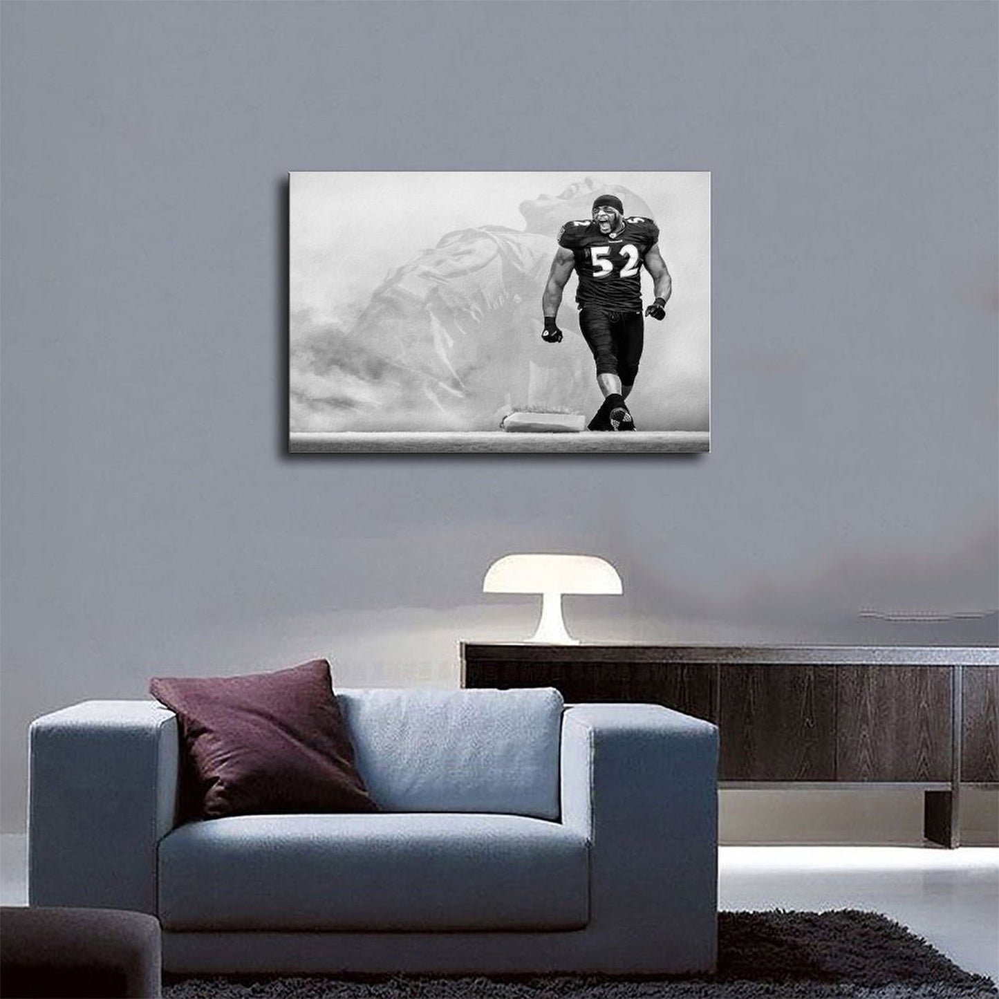 1pc Ray Lewis Classic Football Canvas Print