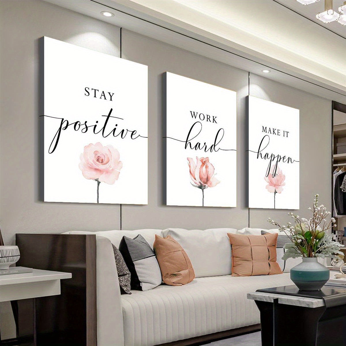 3 Piece Motivational Canvas Paintings