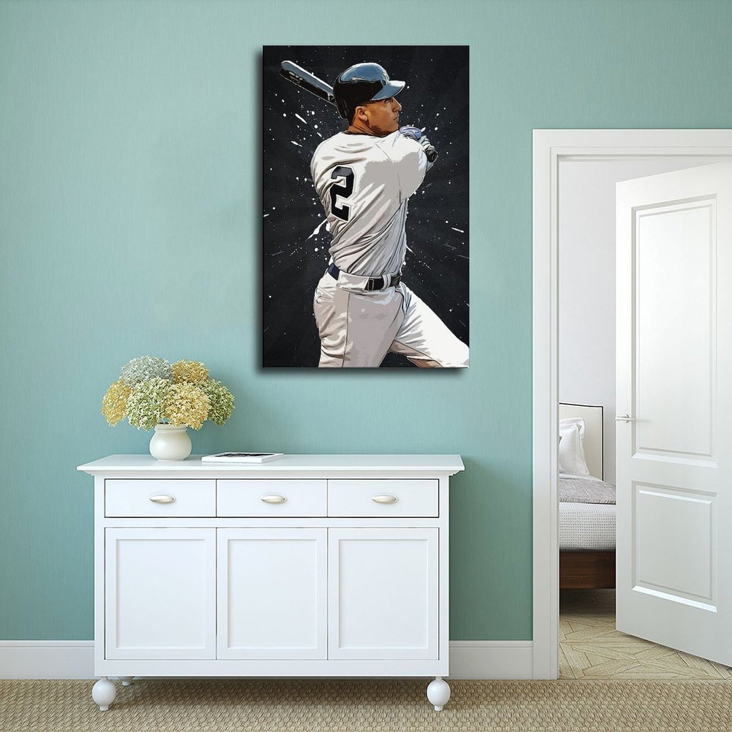 Derek Jeter 2 Poster Baseball Canvas Poster