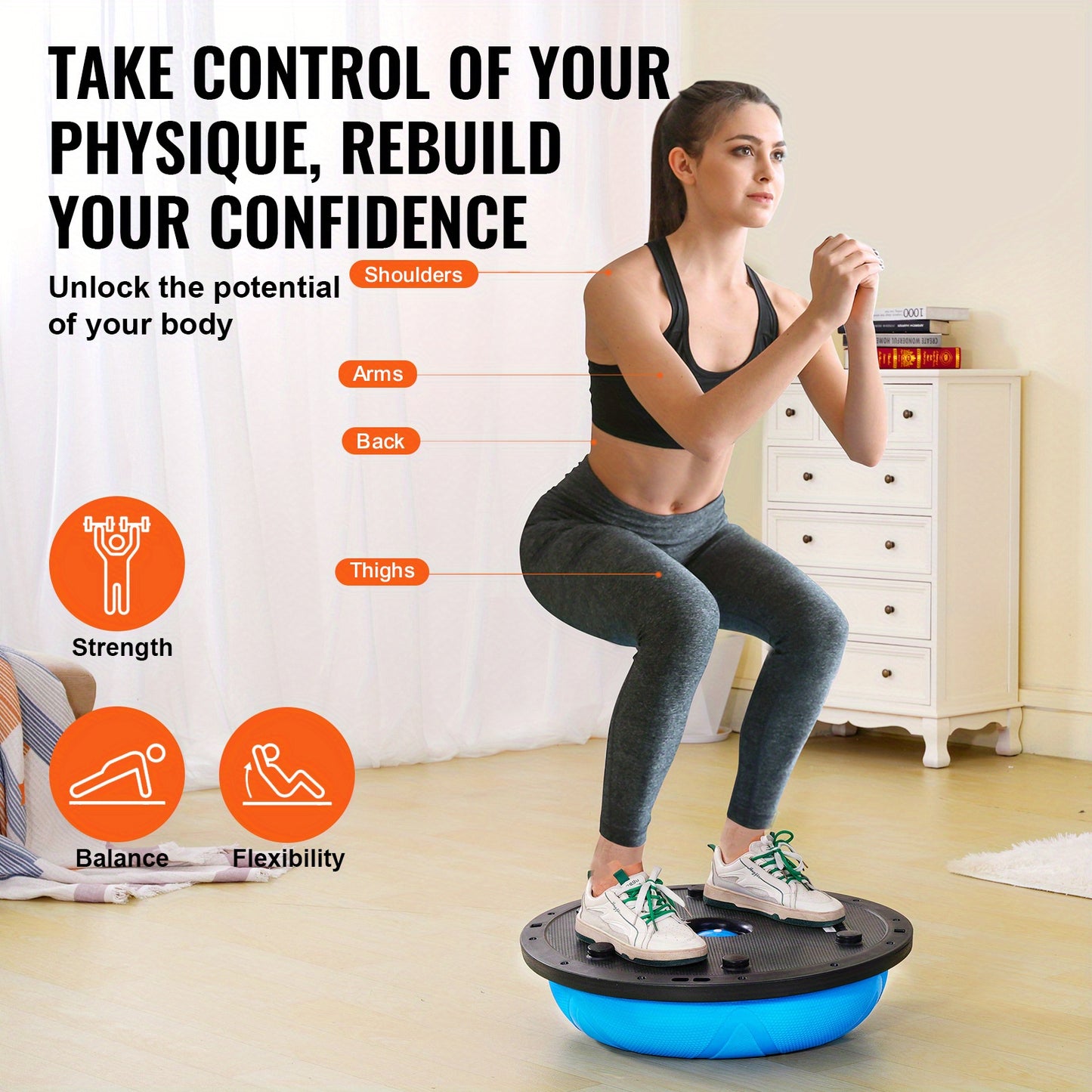 HAPPYBUY Half Exercise Ball Trainer