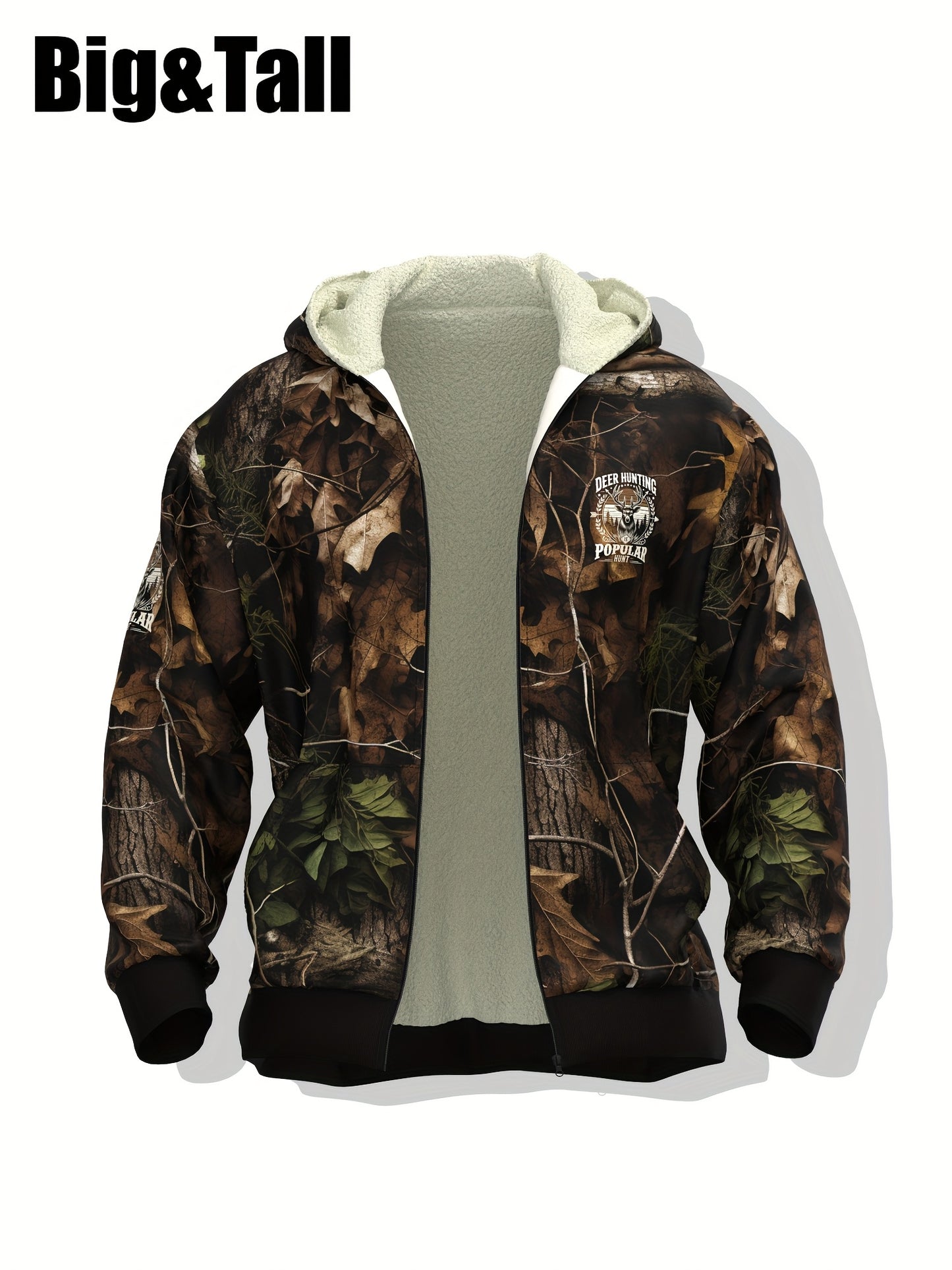 Men's Big & Tall Deer Hunting  Hoodie PLUS SIZE