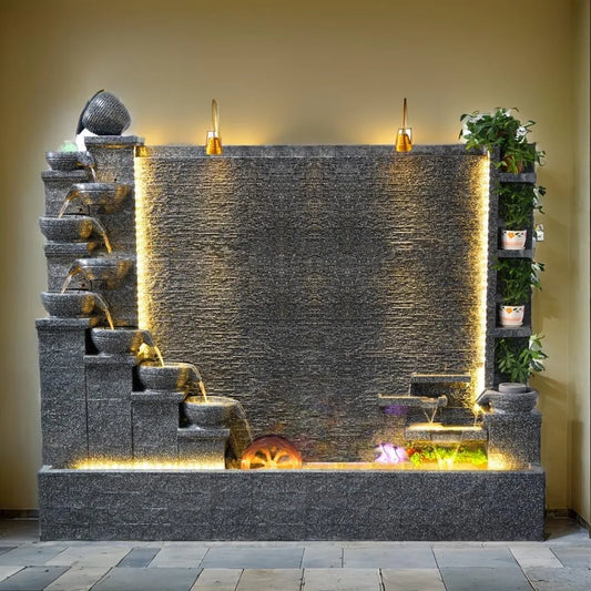 Outdoor Rock Concrete Fountain/Waterfall