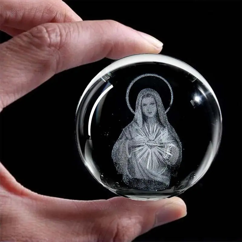 3D Christian Crystal Ball Night Light