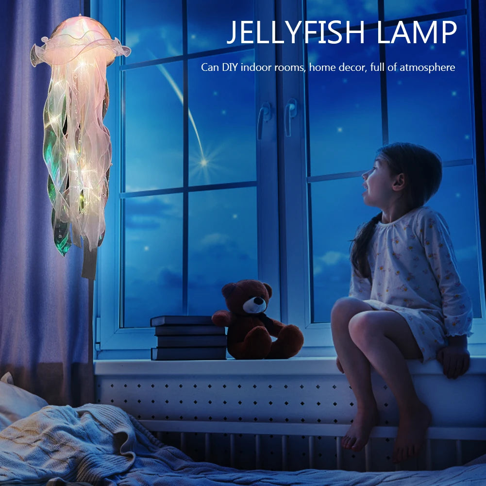 Colorful Jellyfish Lamp Mermaid Romantic Jellyfish Light