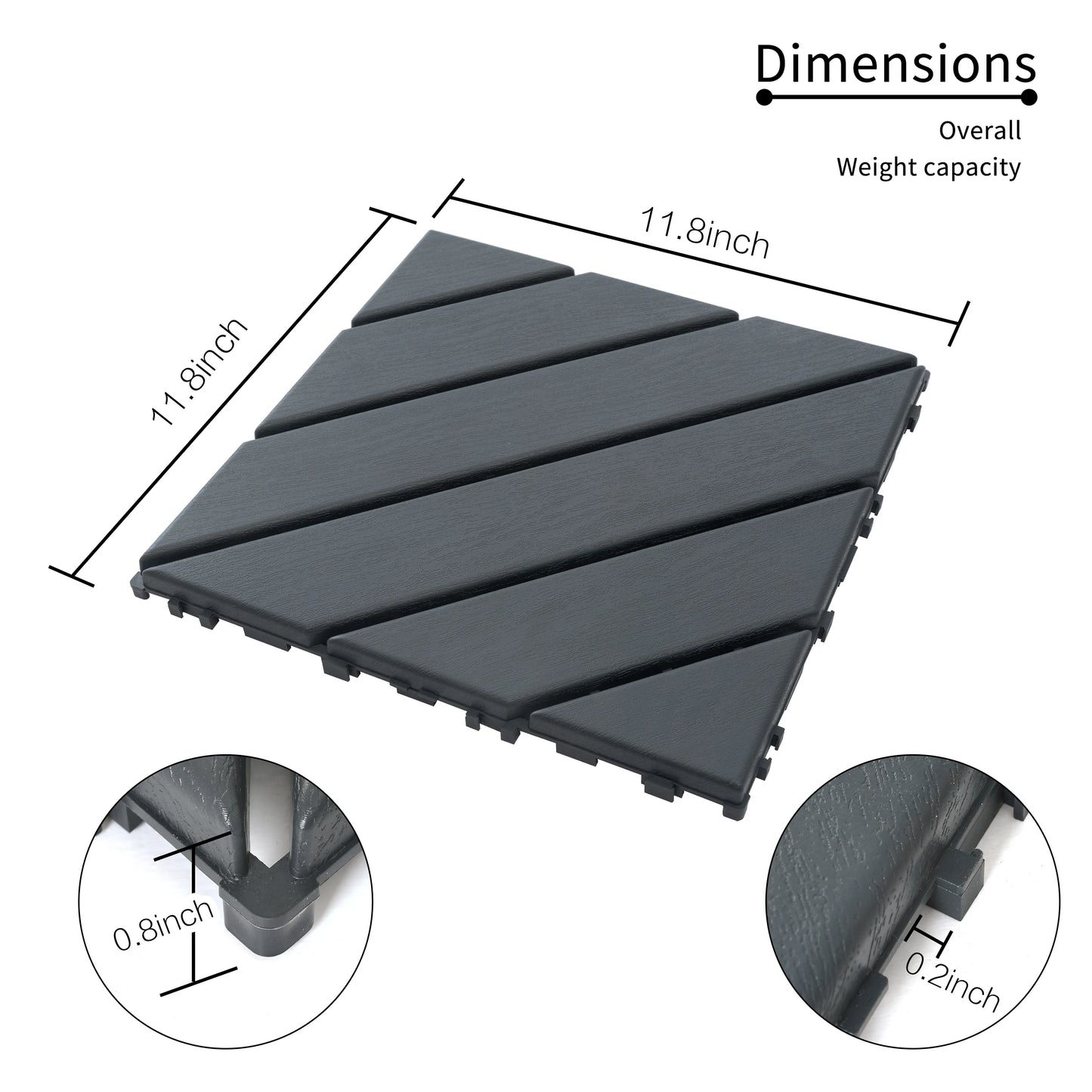 Interlocking 44 Pack Deck Tiles