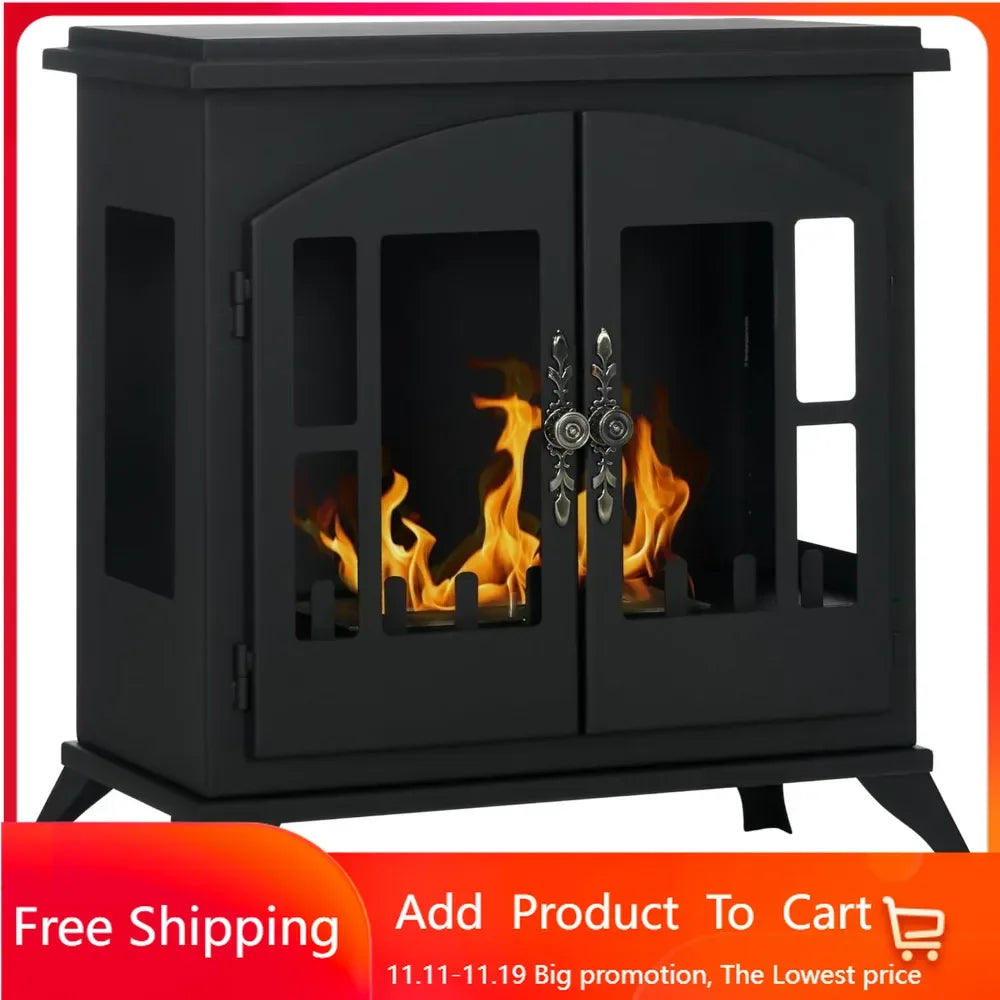 Ethanol Fireplace/Freestanding Stove with Flame Snuffer,