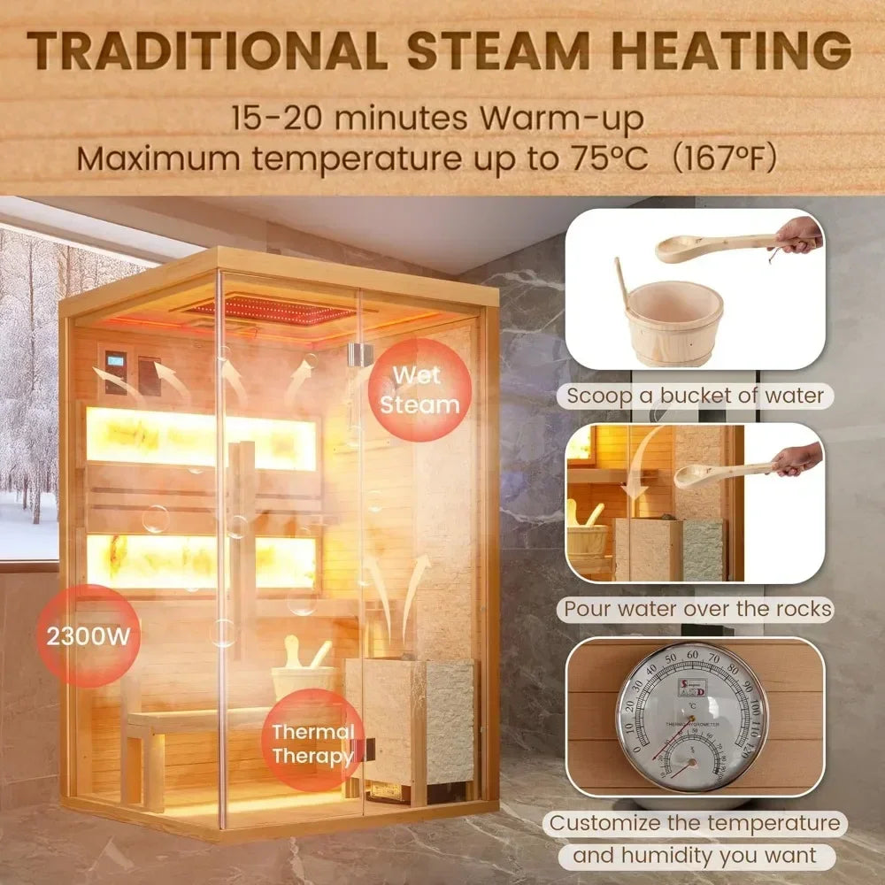 Steam Sauna,with 2300W Stove Heater