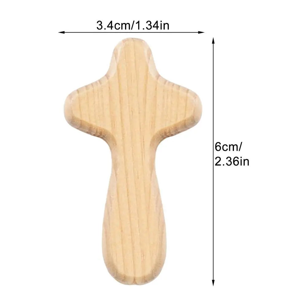 24Pcs Hand Held Wooden Pocket Prayer Comfort Holding Crosses