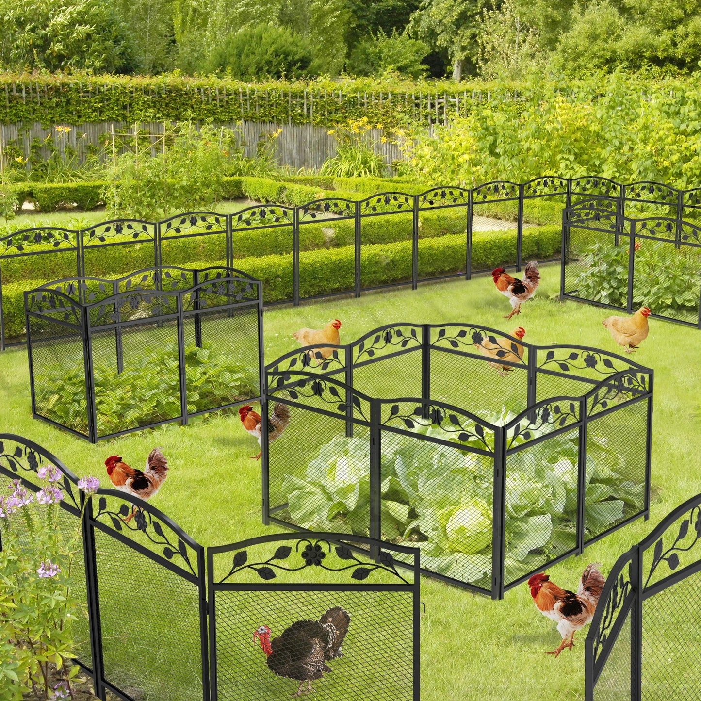 5 Panel Decorative Garden Fence