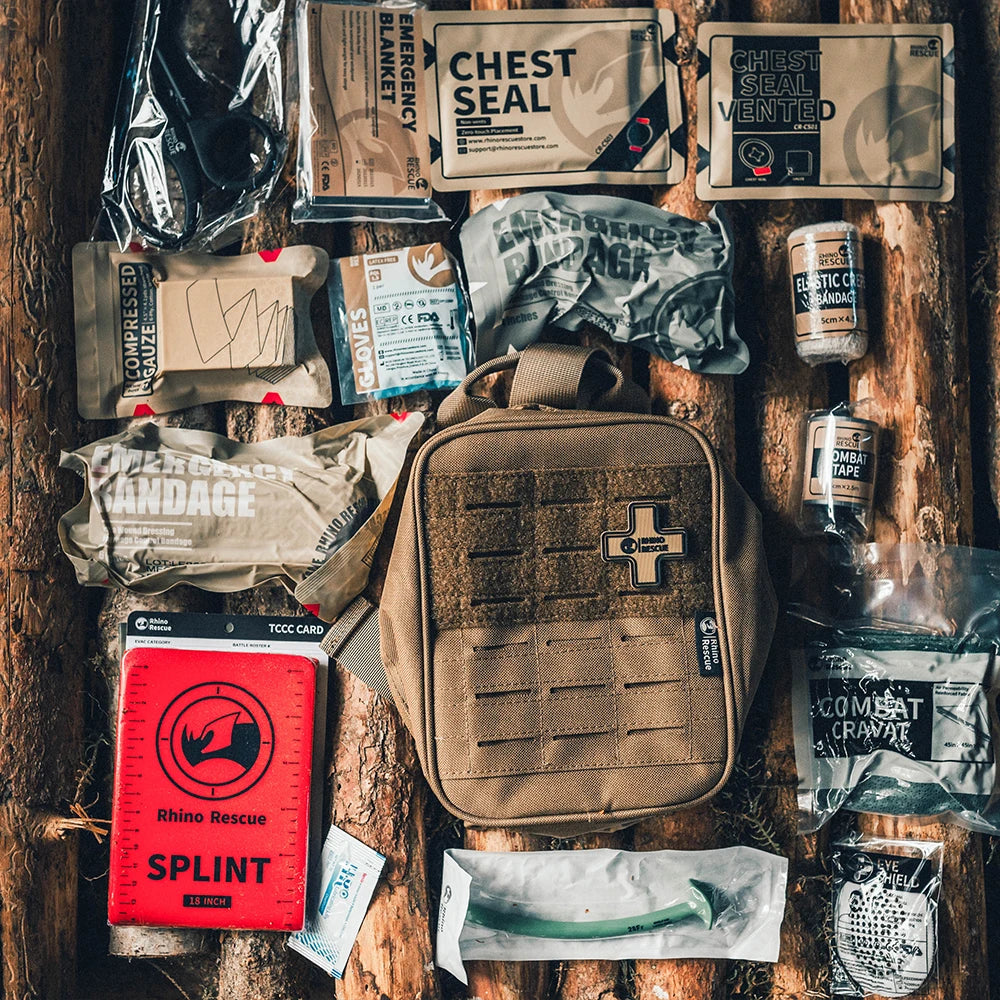 RHINO RESCUE-SE IFAK Trauma First Aid Kit for Car Home Travel Hiking and Camping,Emergency Survival Gear