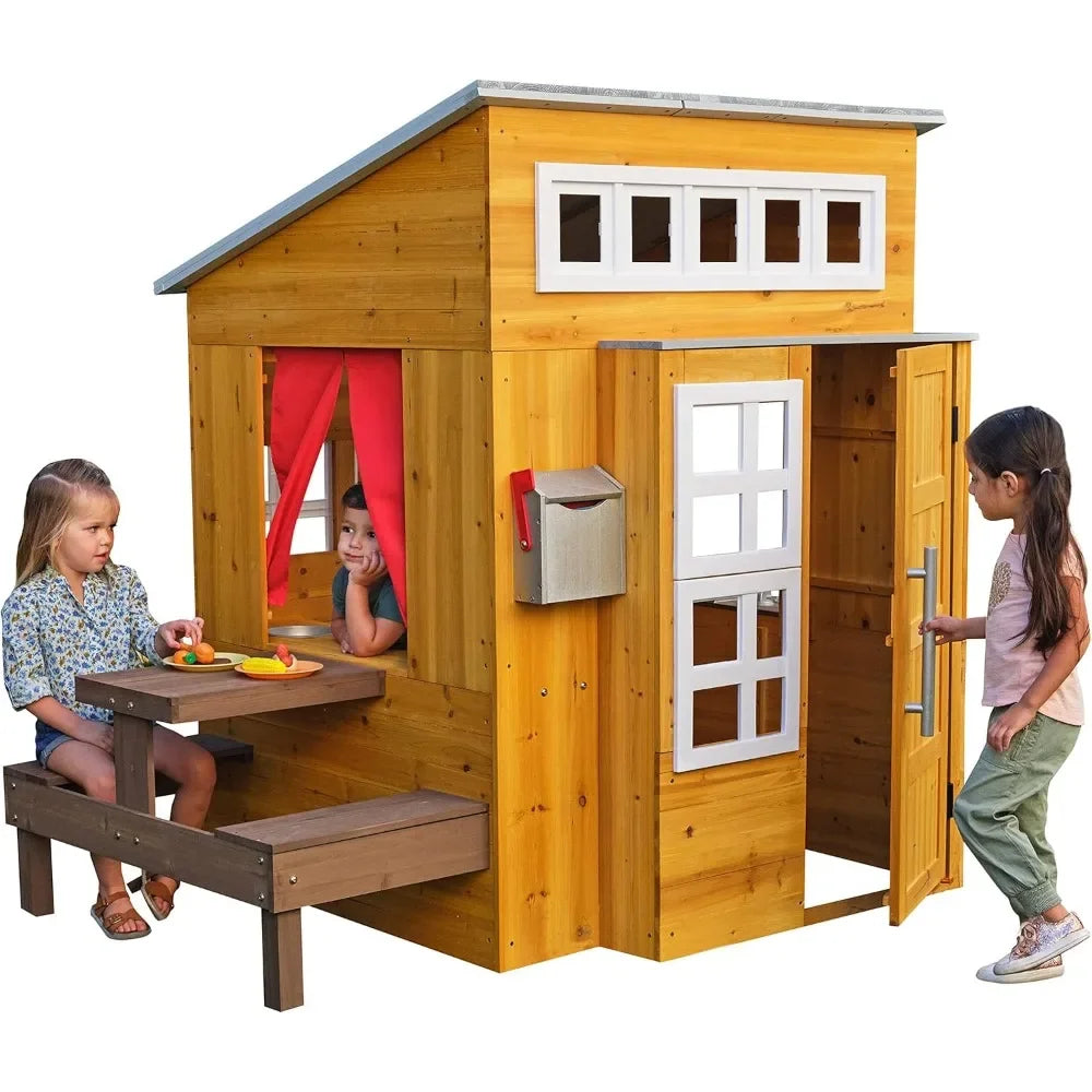 Modern Outdoor Wooden Playhouse