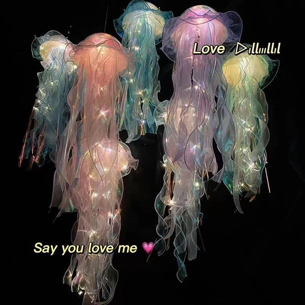 Colorful Jellyfish Lamp Mermaid Romantic Jellyfish Light