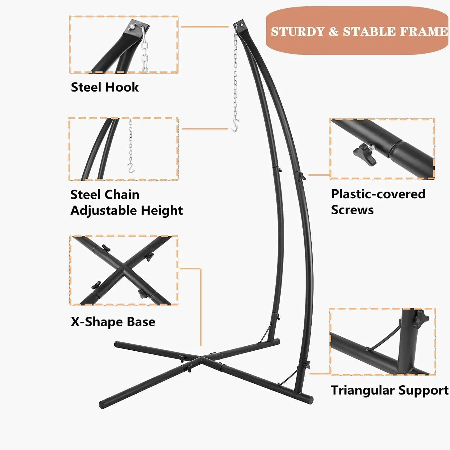 Hanging Hammock X-Stand w/Tree Tent