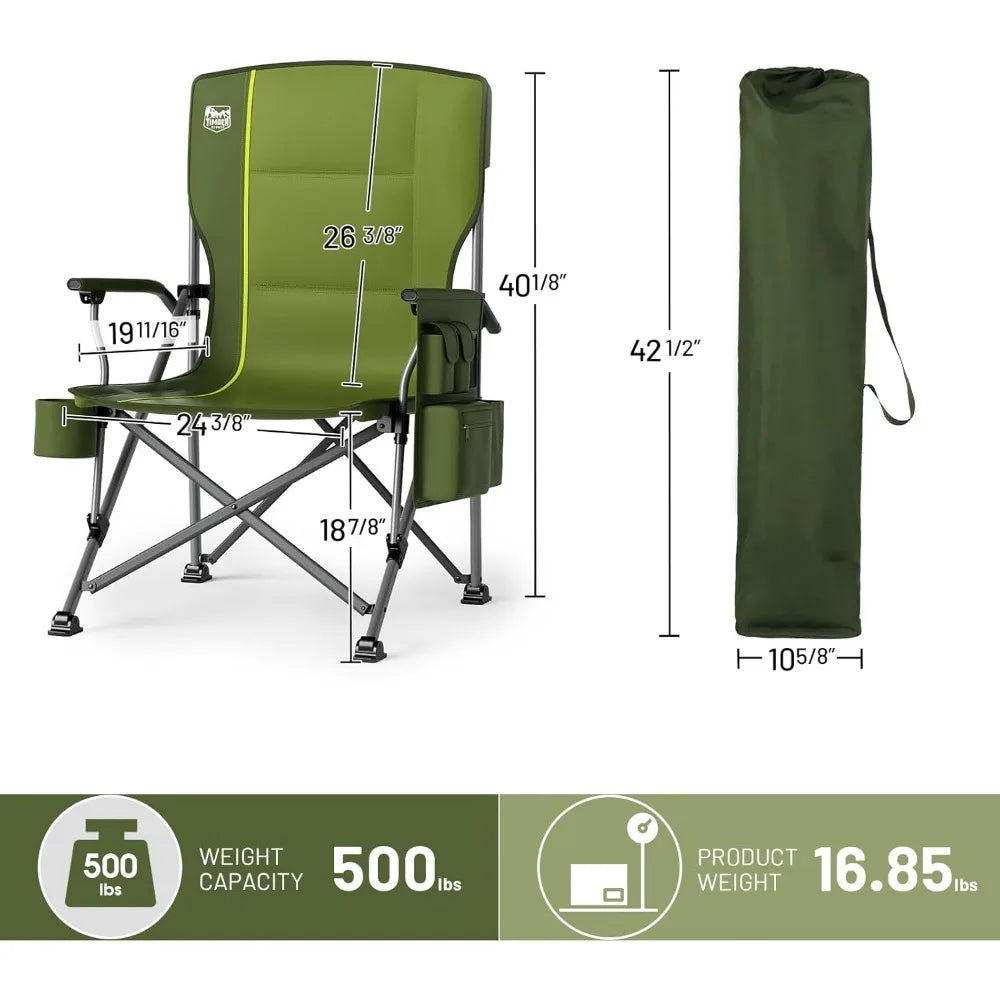 Oversized Folding Camping Chair - Supports up to 500lbs