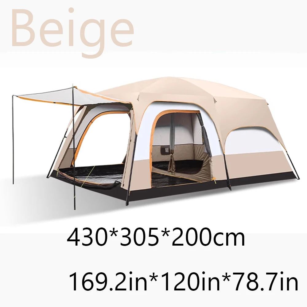 Camping Family Hiking Tent 3-12 Person Double Layers