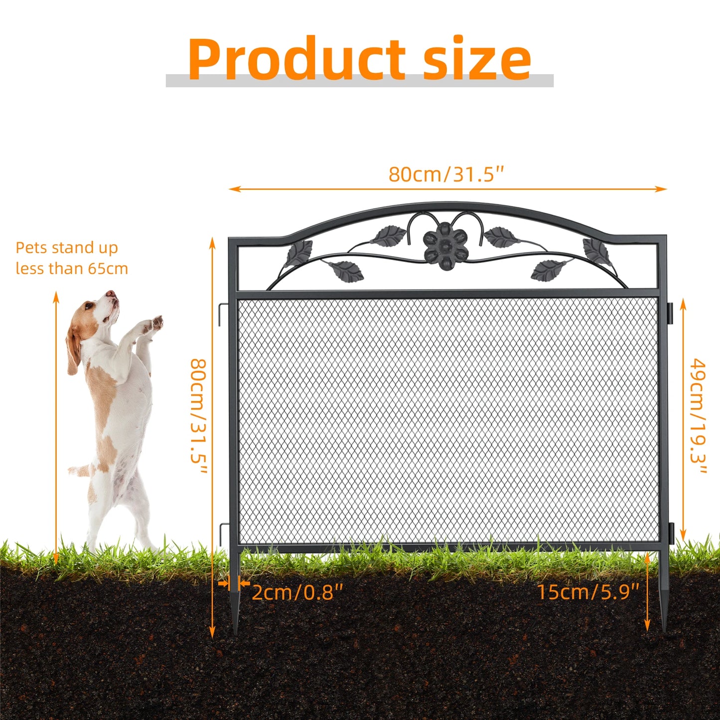 5 Panel Decorative Garden Fence