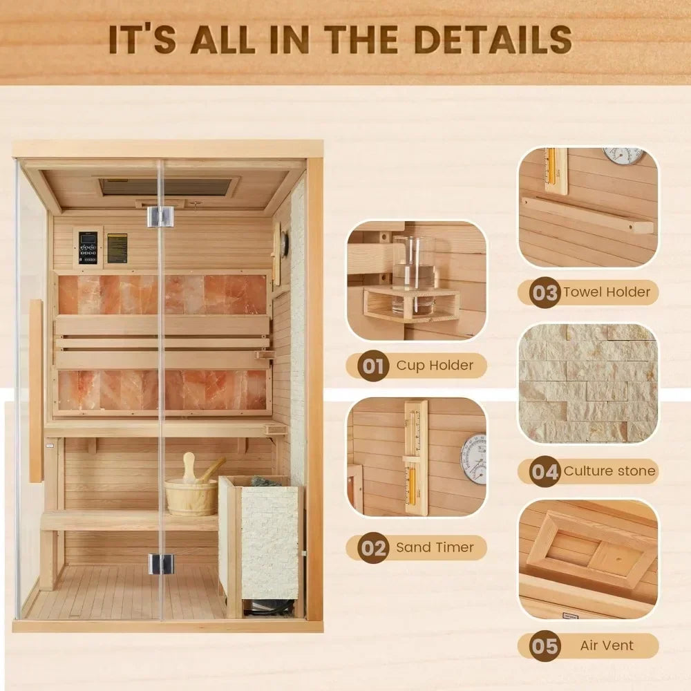 Steam Sauna,with 2300W Stove Heater