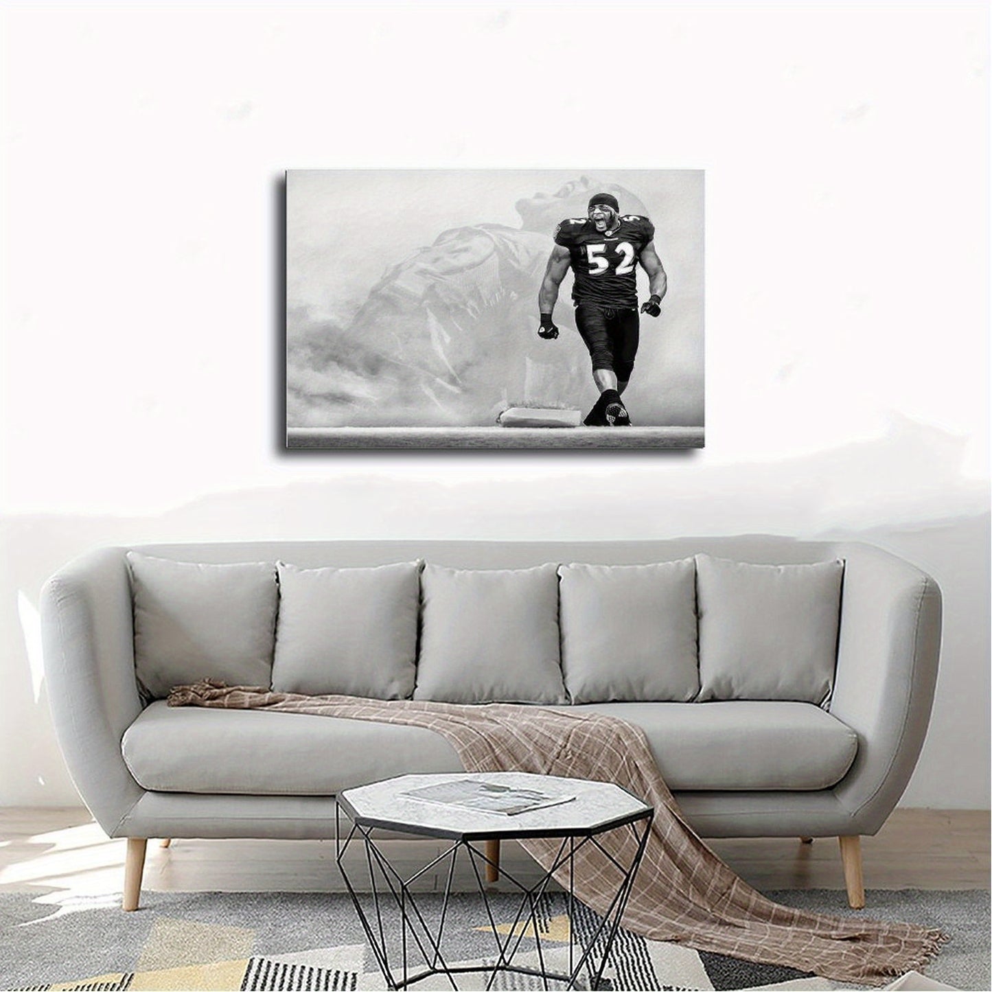 1pc Ray Lewis Classic Football Canvas Print