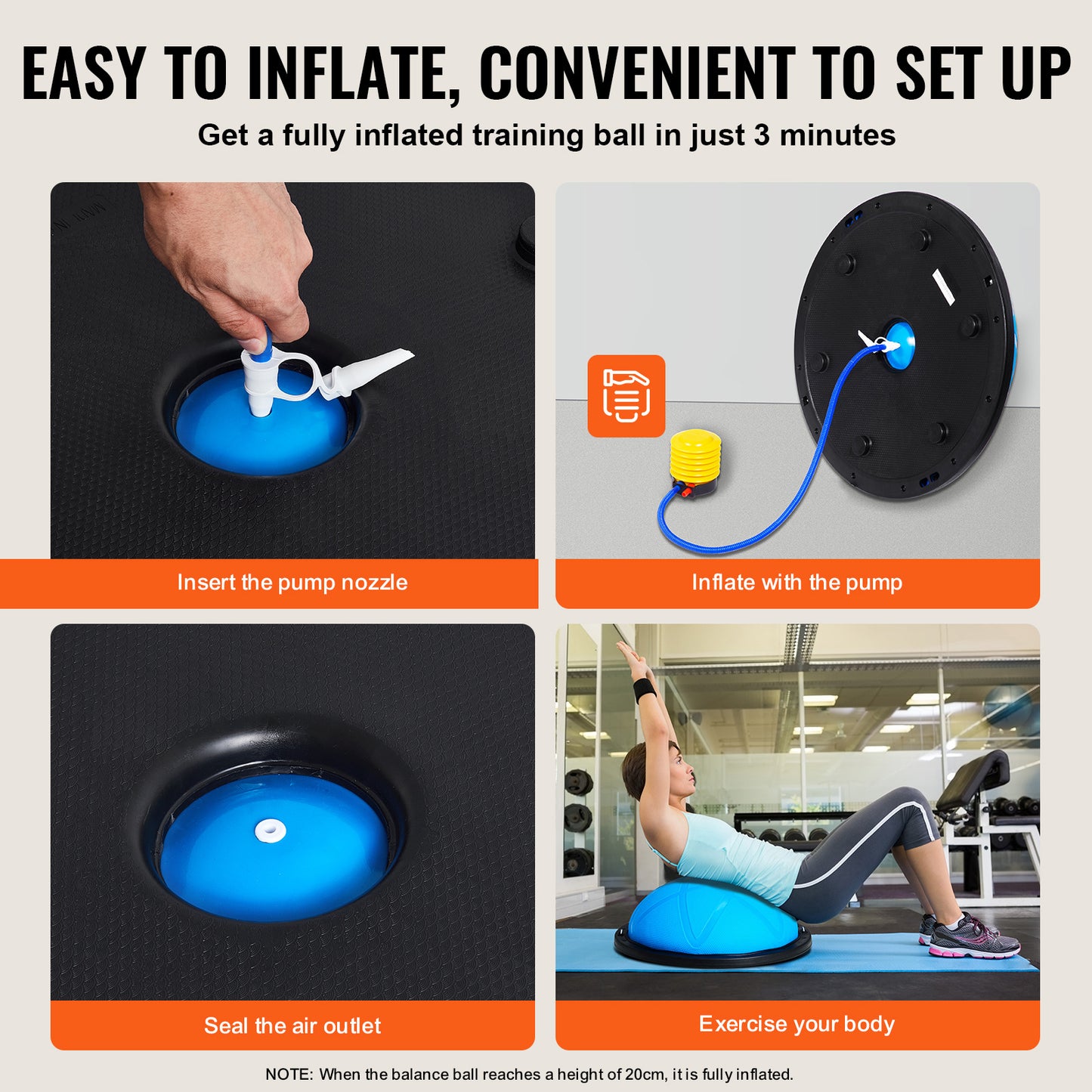 HAPPYBUY Half Exercise Ball Trainer