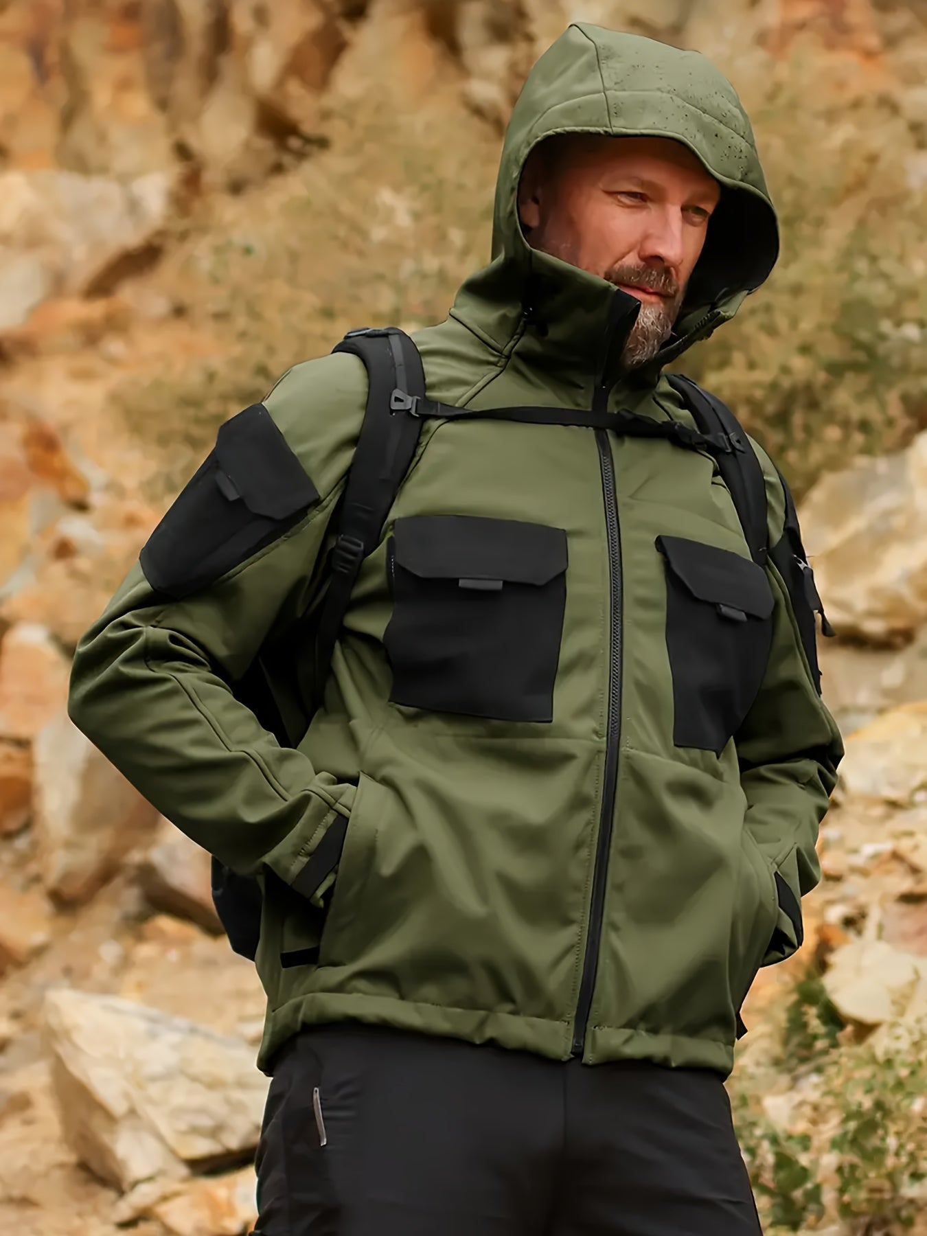 Men's Outdoor Jacket with Hood,