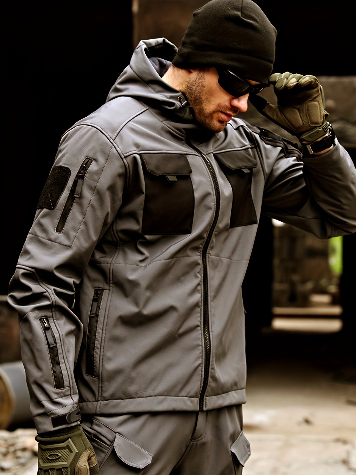 Men's Outdoor Jacket with Hood,