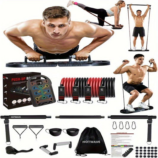 1 Set Push-up Board With Pilates Kit, 20-in-1 Multifunctional Push-up Machine,