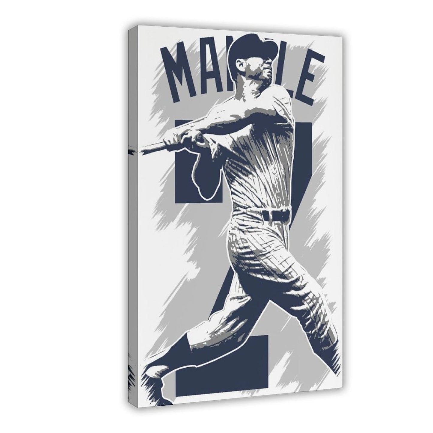 Baseball Mickey Mantle Canvas Poster