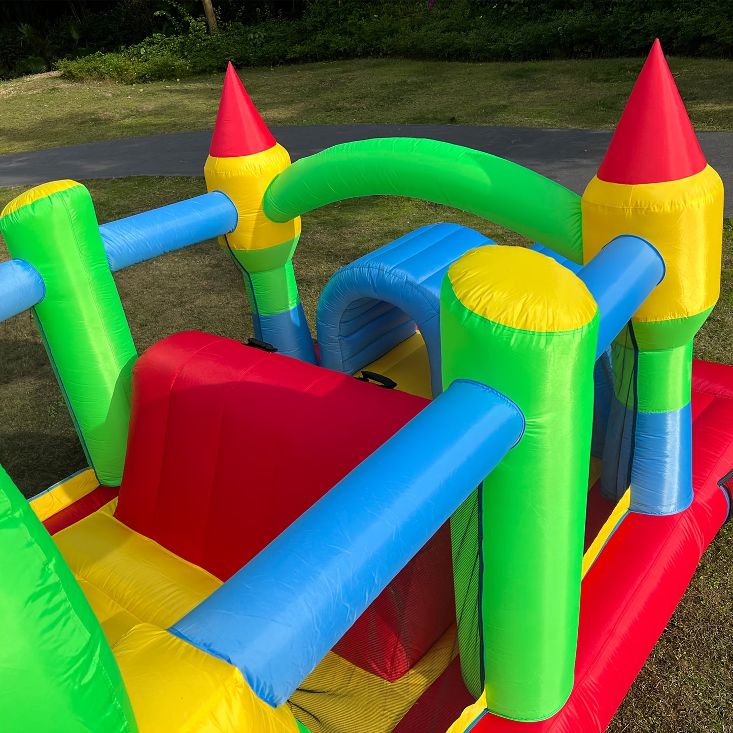 Inflatable Bounce House with Slide & Obstacles