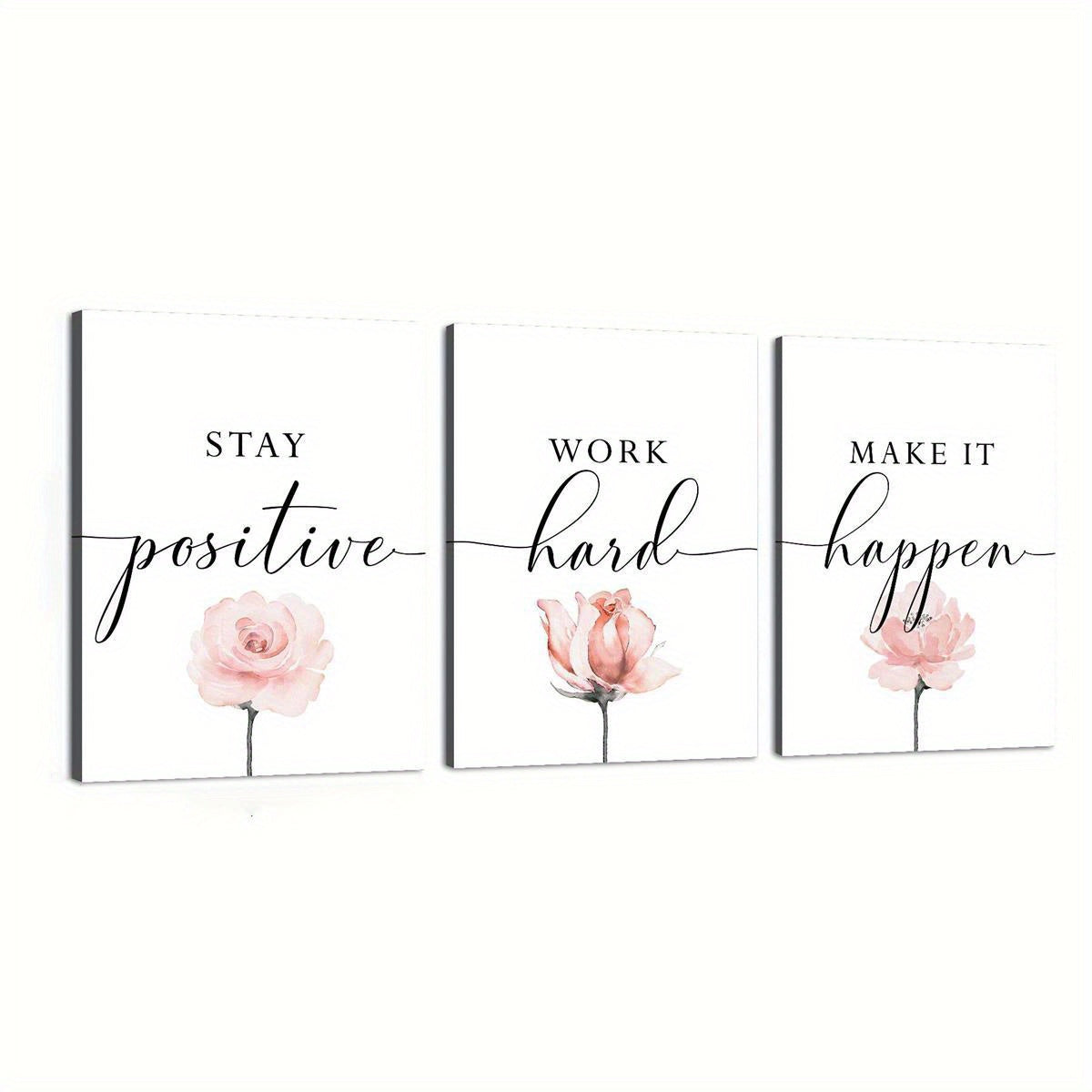 3 Piece Motivational Canvas Paintings