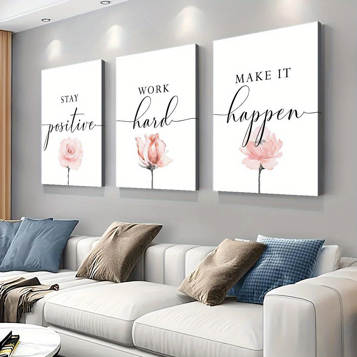 3 Piece Motivational Canvas Paintings