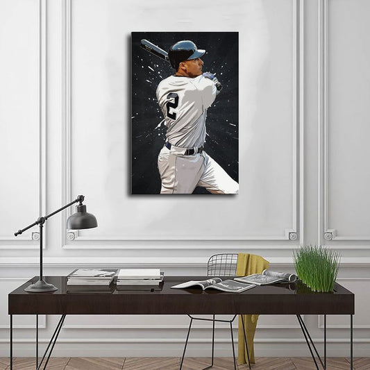 Derek Jeter 2 Poster Baseball Canvas Poster